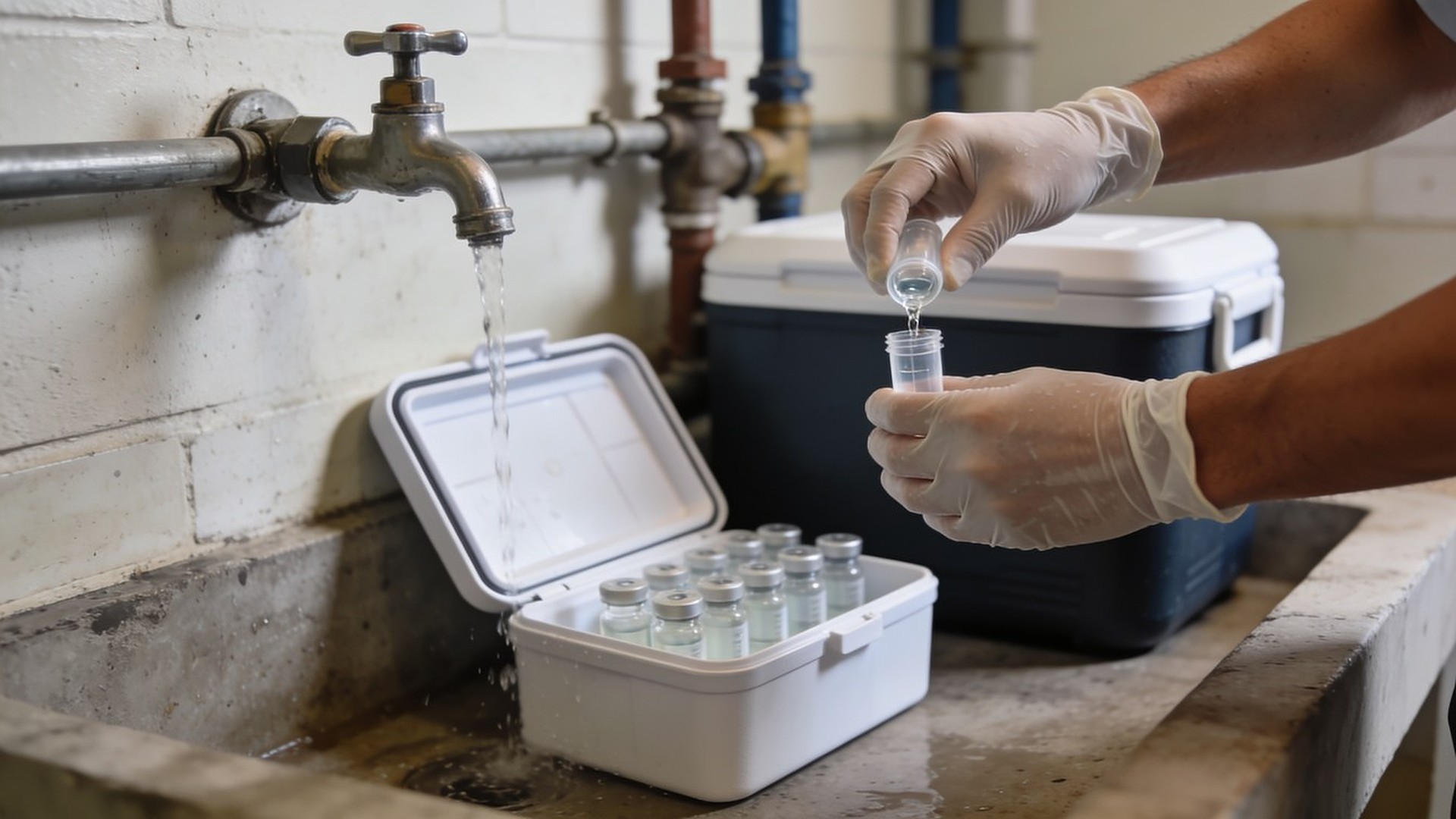 Coleta de amostra de água para análise de potabilidade em condomínio — responsabilidade sanitária contínua de quem serve a água